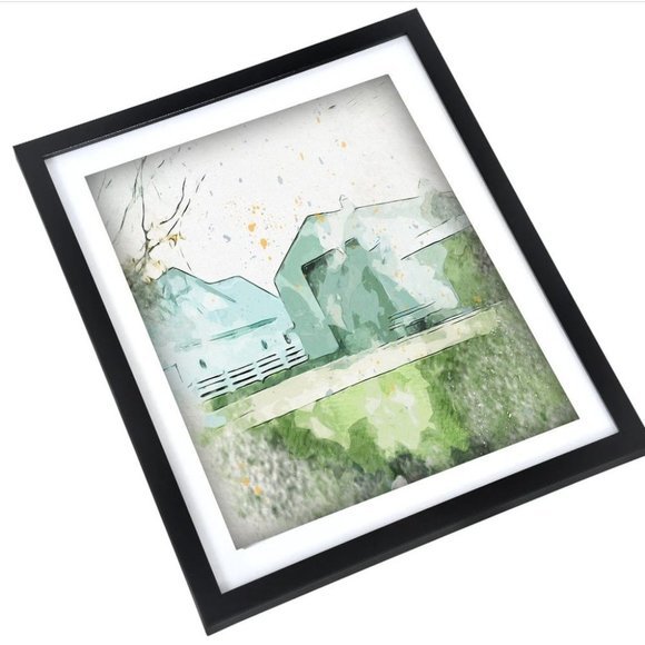 Framed Watercolor‎ forest  wall art - Picture 1 of 3